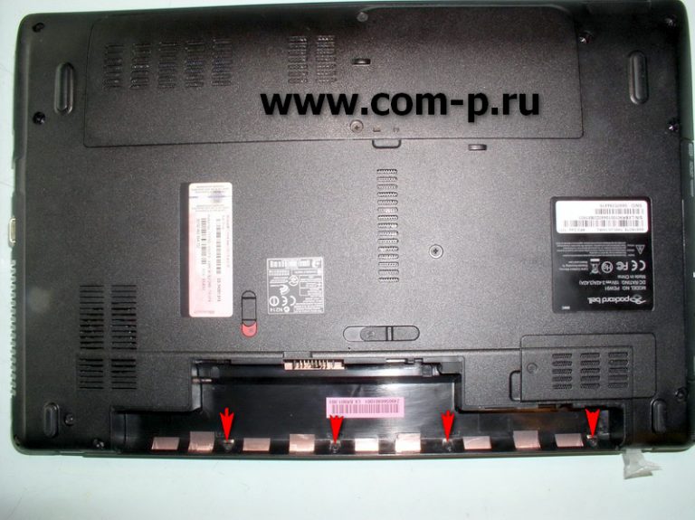 Разборка ноутбука packard bell new90