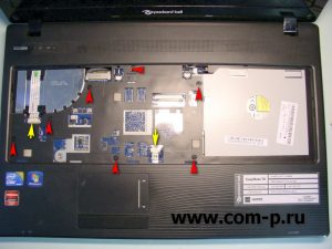 Разборка ноутбука packard bell q5wtc