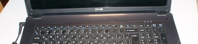 Ноутбук DNS W670SRQ разборка и чистка.
